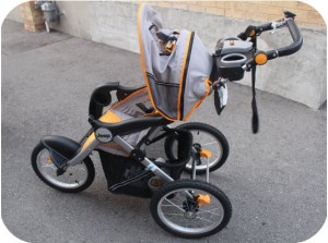 compact folding double stroller